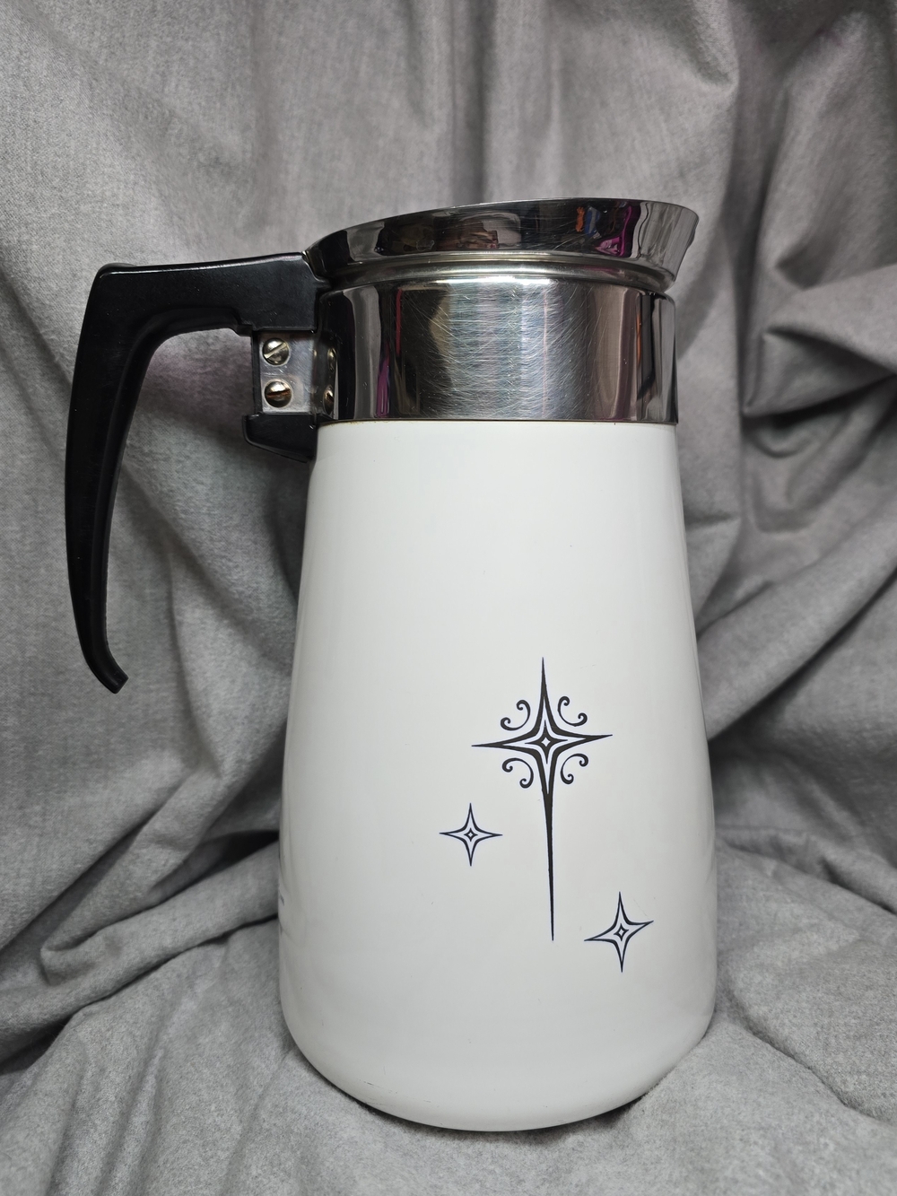 Vintage Rare 1959 Corning Ware "Black Starburst" 9 Cup